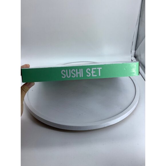 Kawaii Cute Cat Make Your Own Sushi Set Plate Soy Sauce Dish Chopsticks Server - Picture 3 of 5